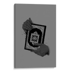 Holding Quran Grey Canvas