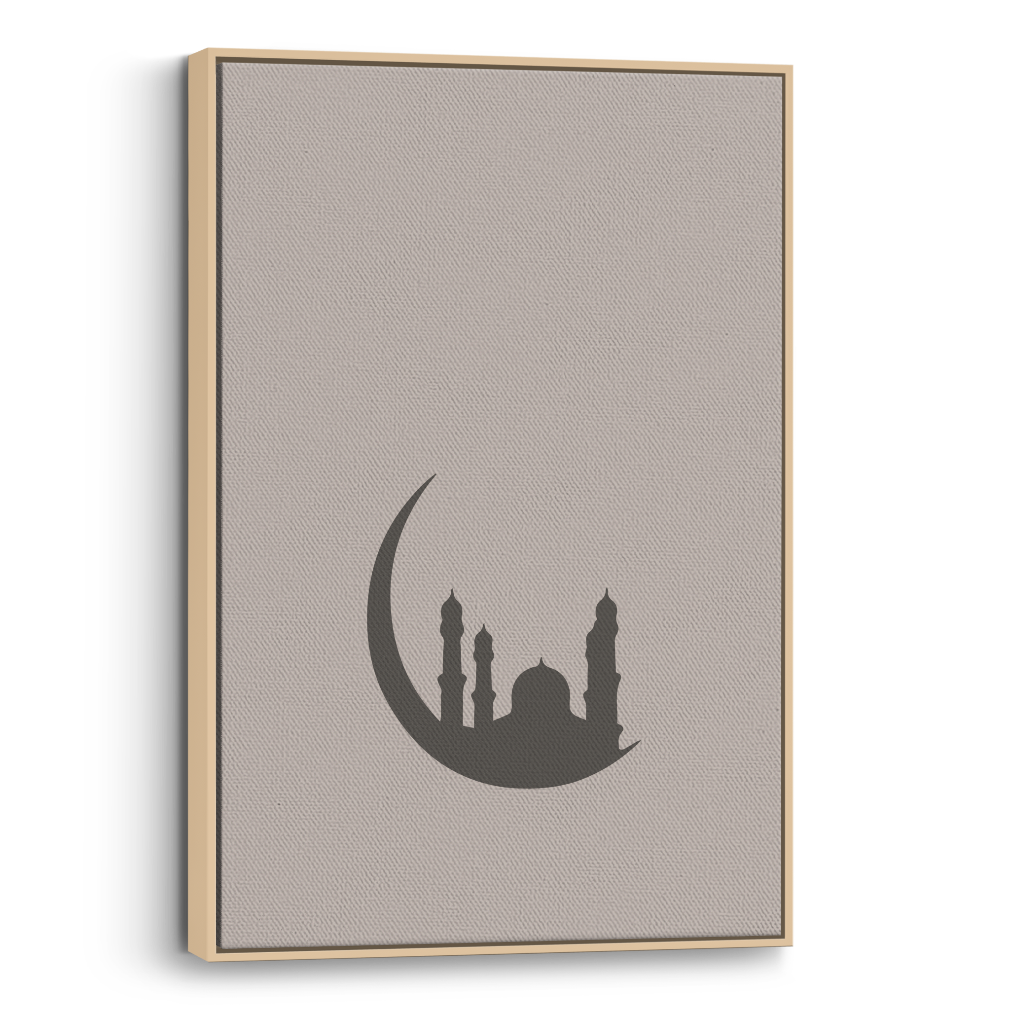 Crescent Moon Beige Canvas