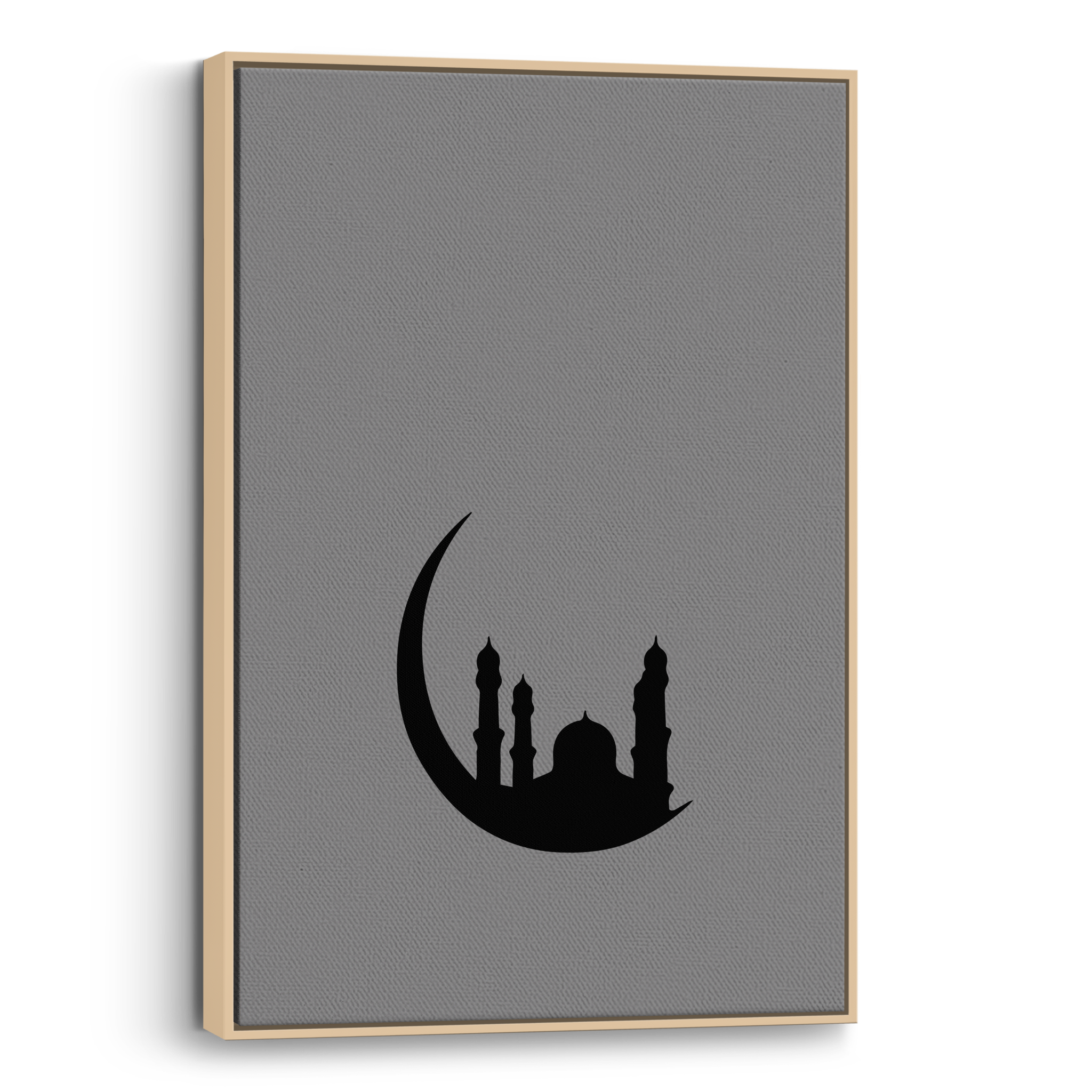 Crescent Moon Grey Canvas