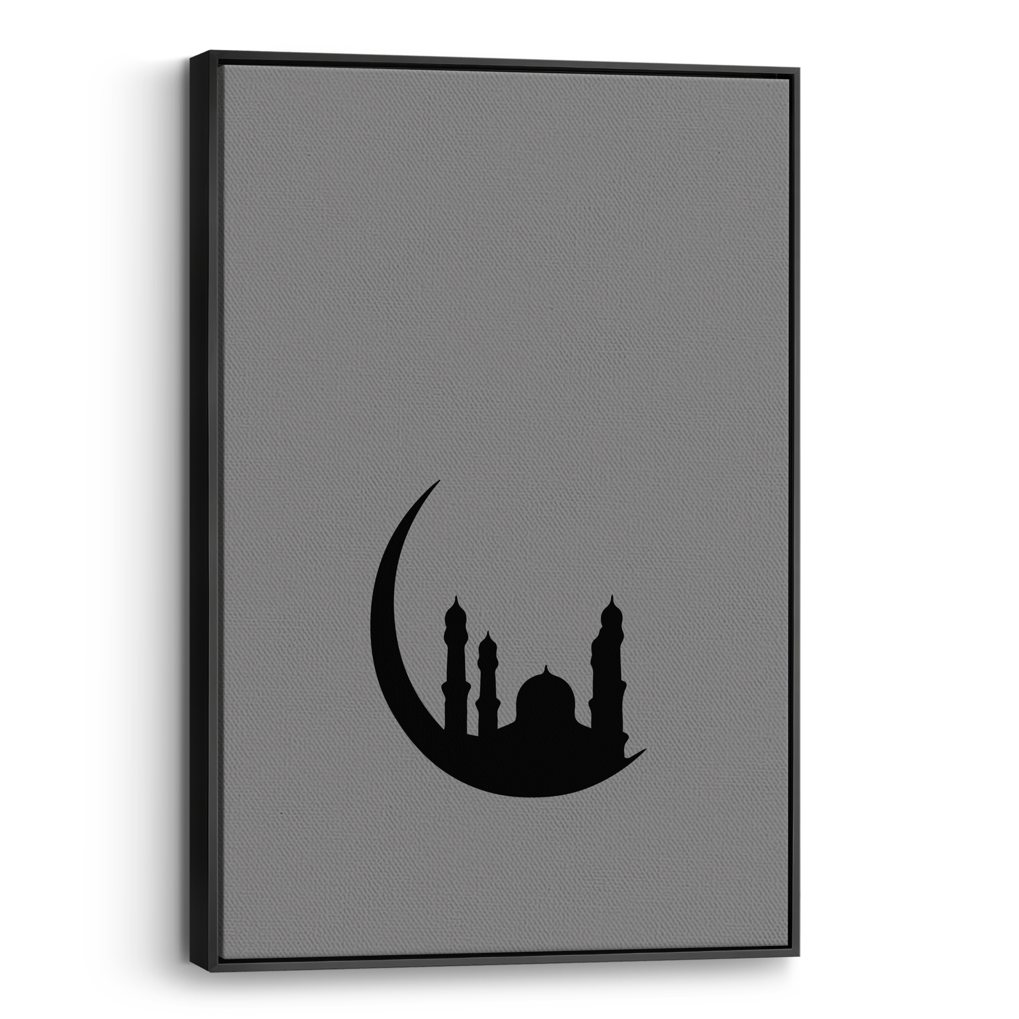 Crescent Moon Grey Canvas