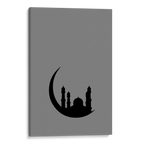 Crescent Moon Grey Canvas