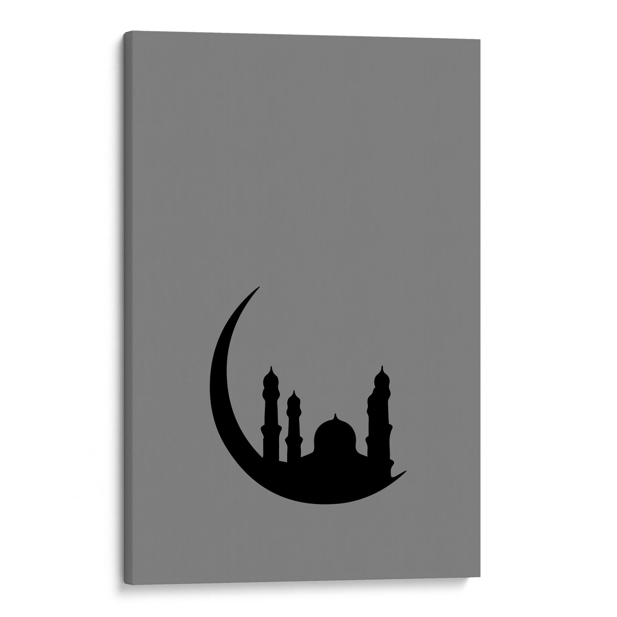 Crescent Moon Grey Canvas