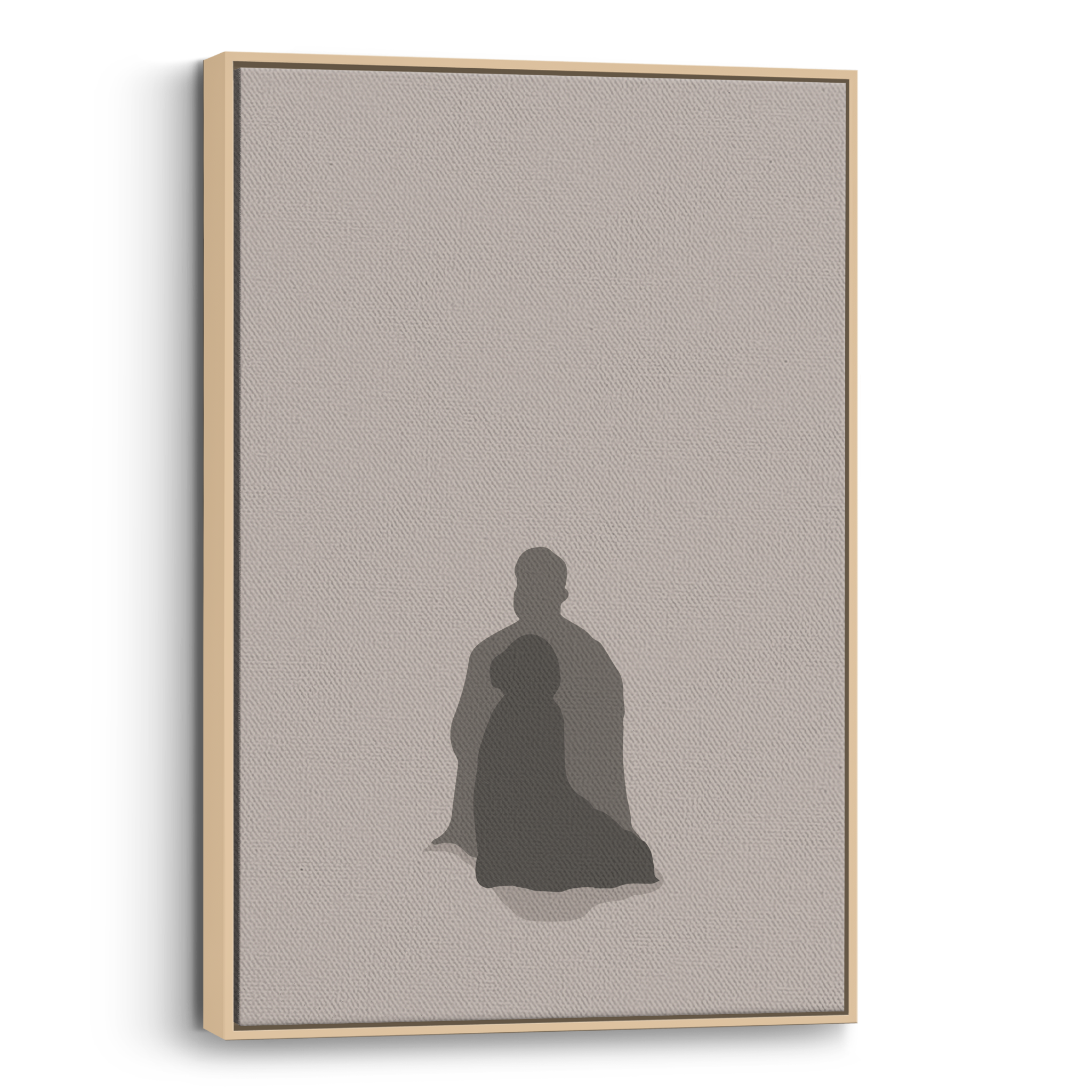 Praying Together Beige Canvas