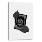 Holding Quran White Canvas