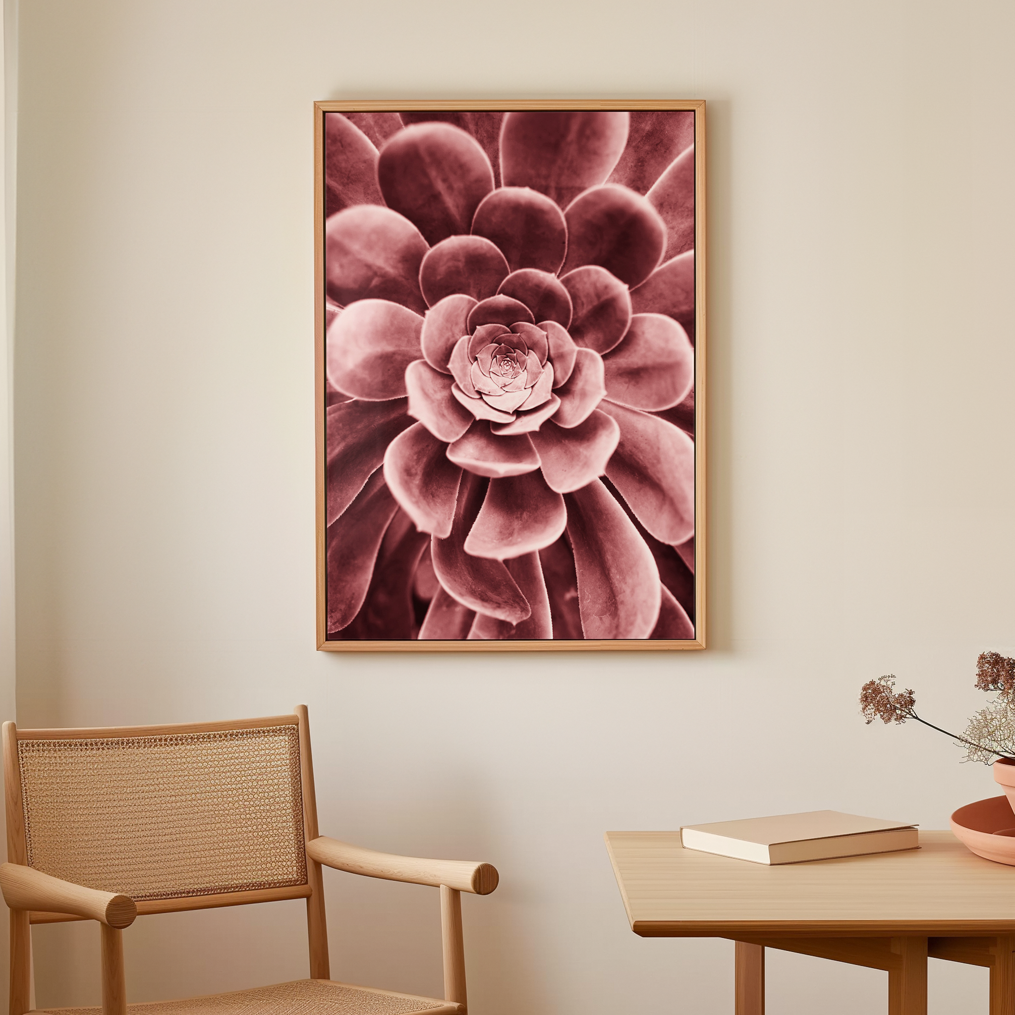 Red Succulent Canvas