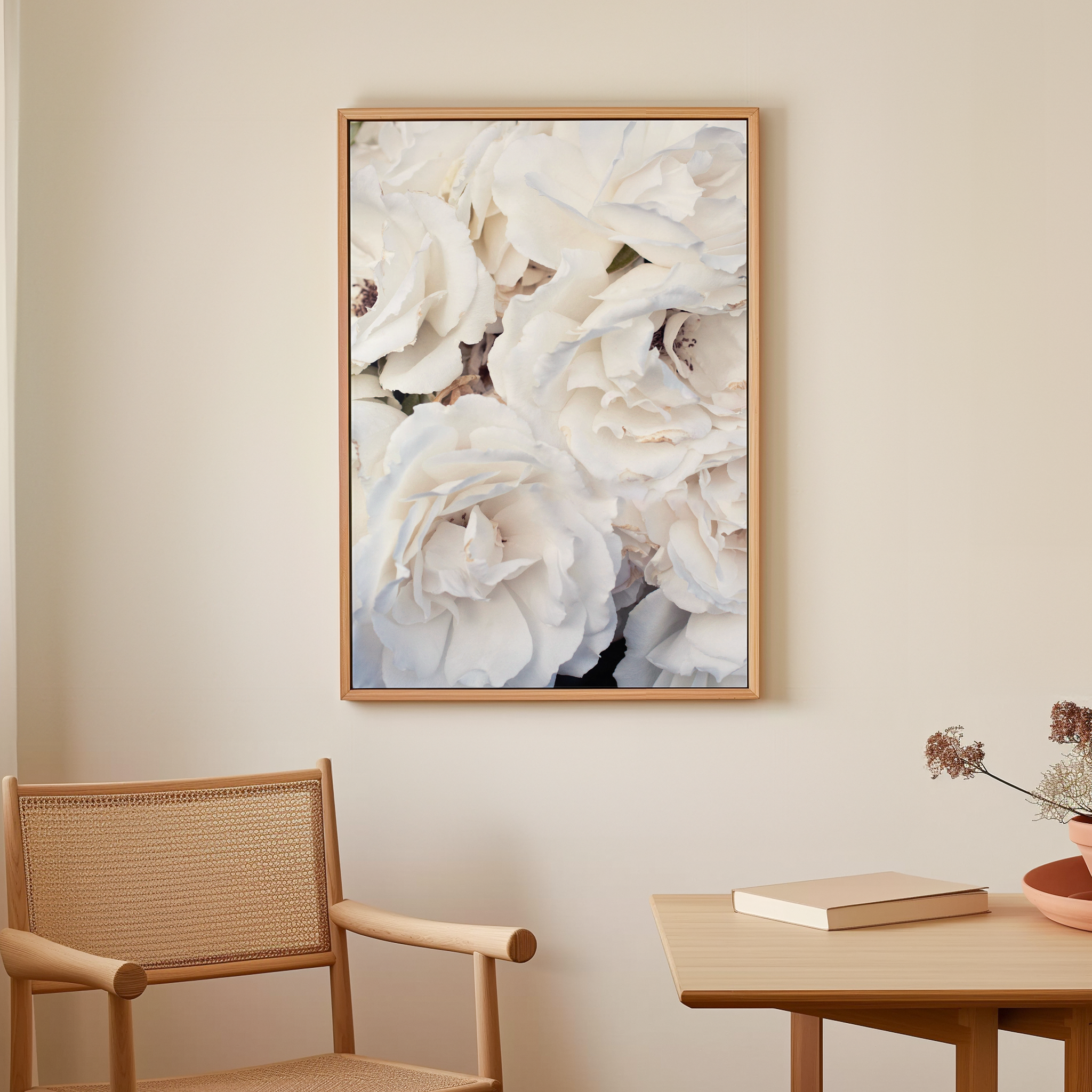 White Roses Canvas