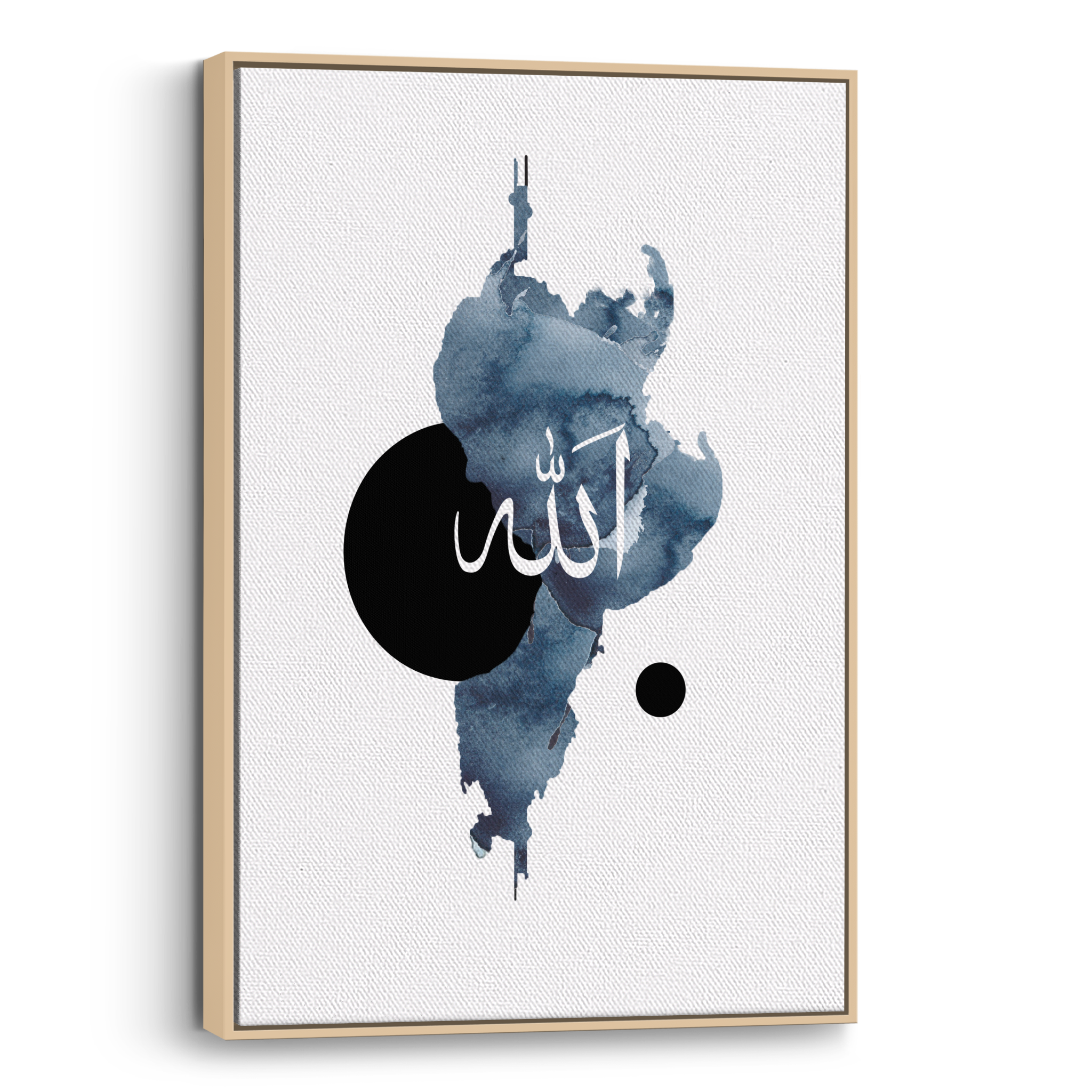 Watercolor Blue Allah Canvas
