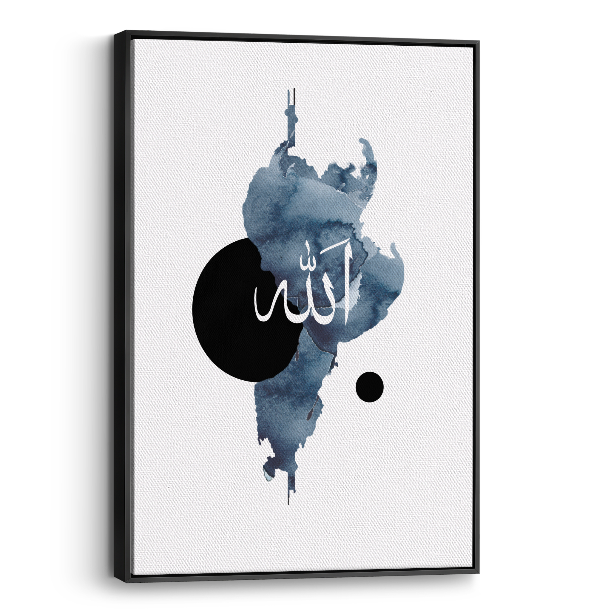Watercolor Blue Allah Canvas
