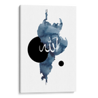 Watercolor Blue Allah Canvas