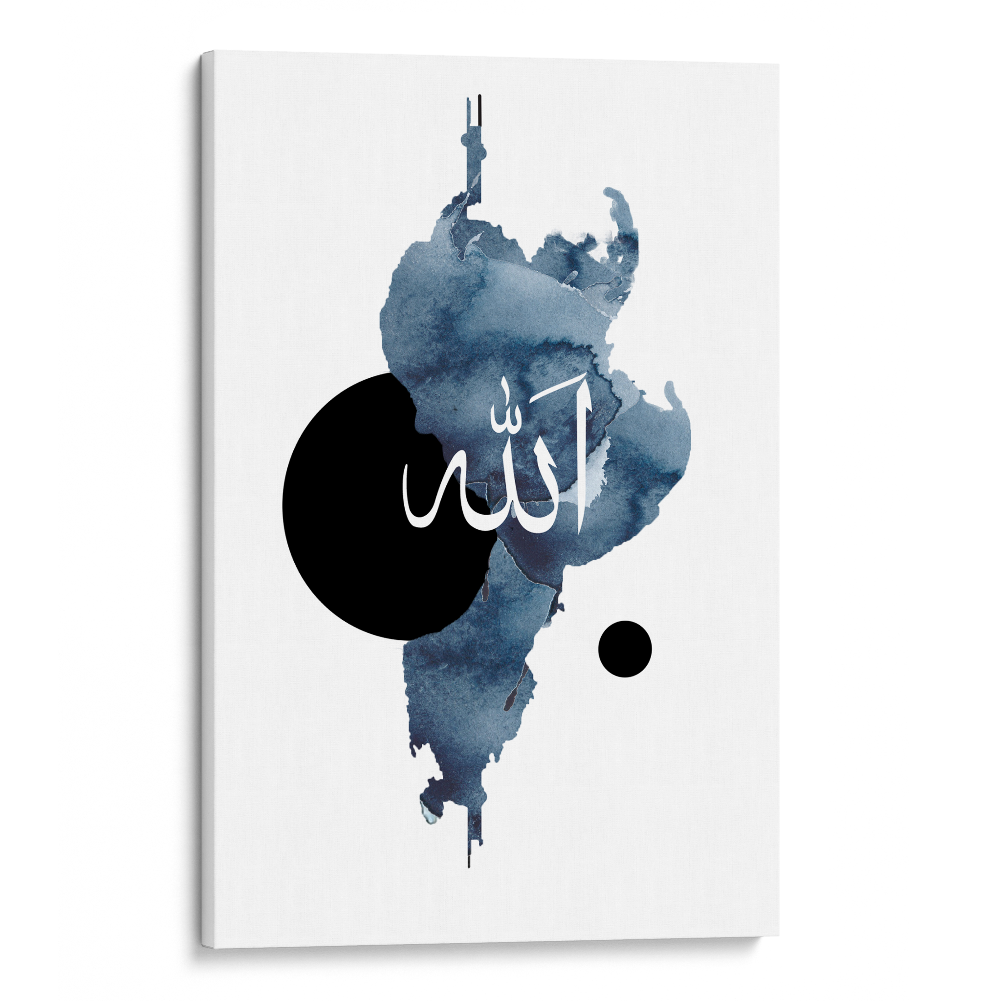Watercolor Blue Allah Canvas