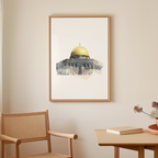 Al Aqsa Watercolor Canvas