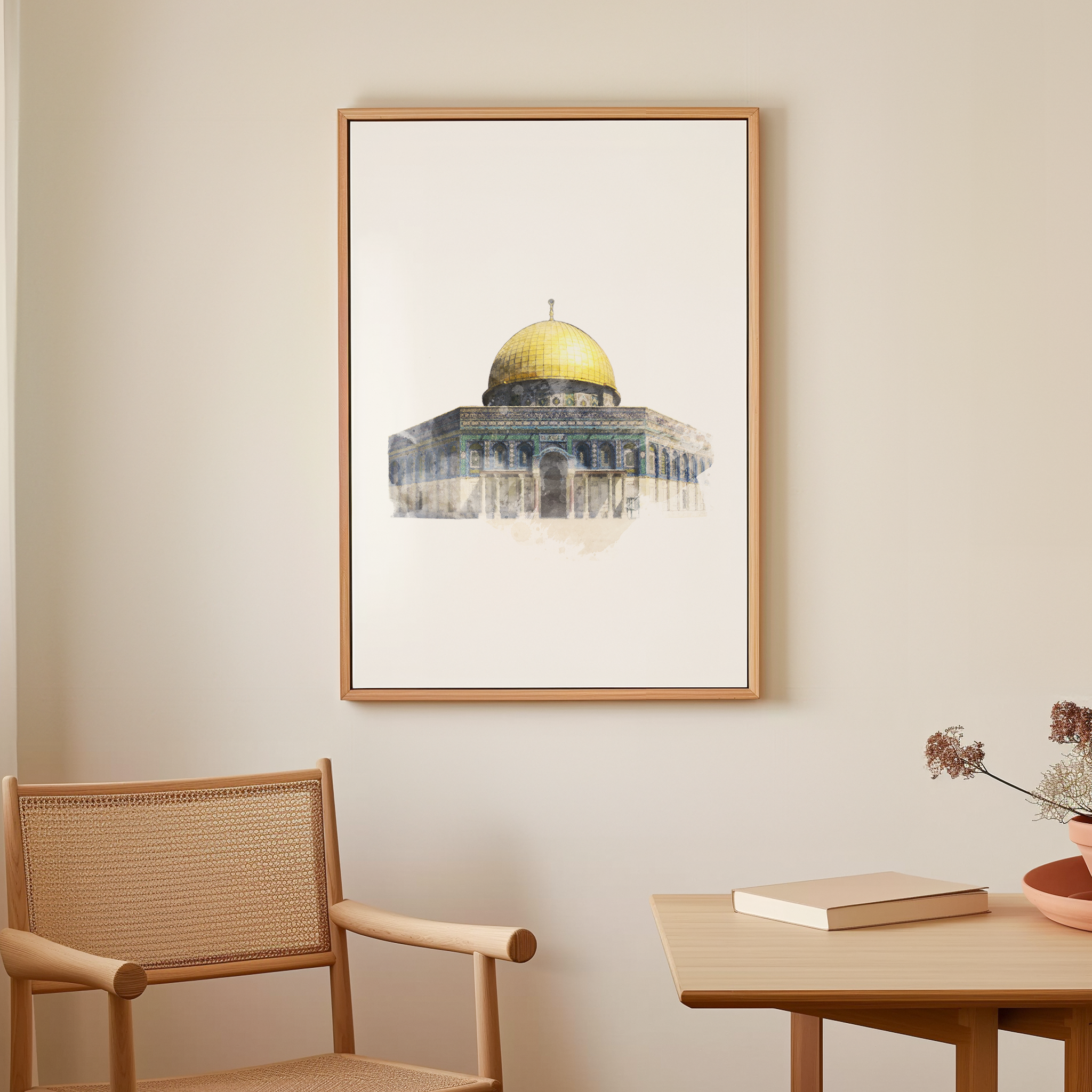 Al Aqsa Watercolor Canvas