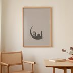 Crescent Moon Beige Canvas