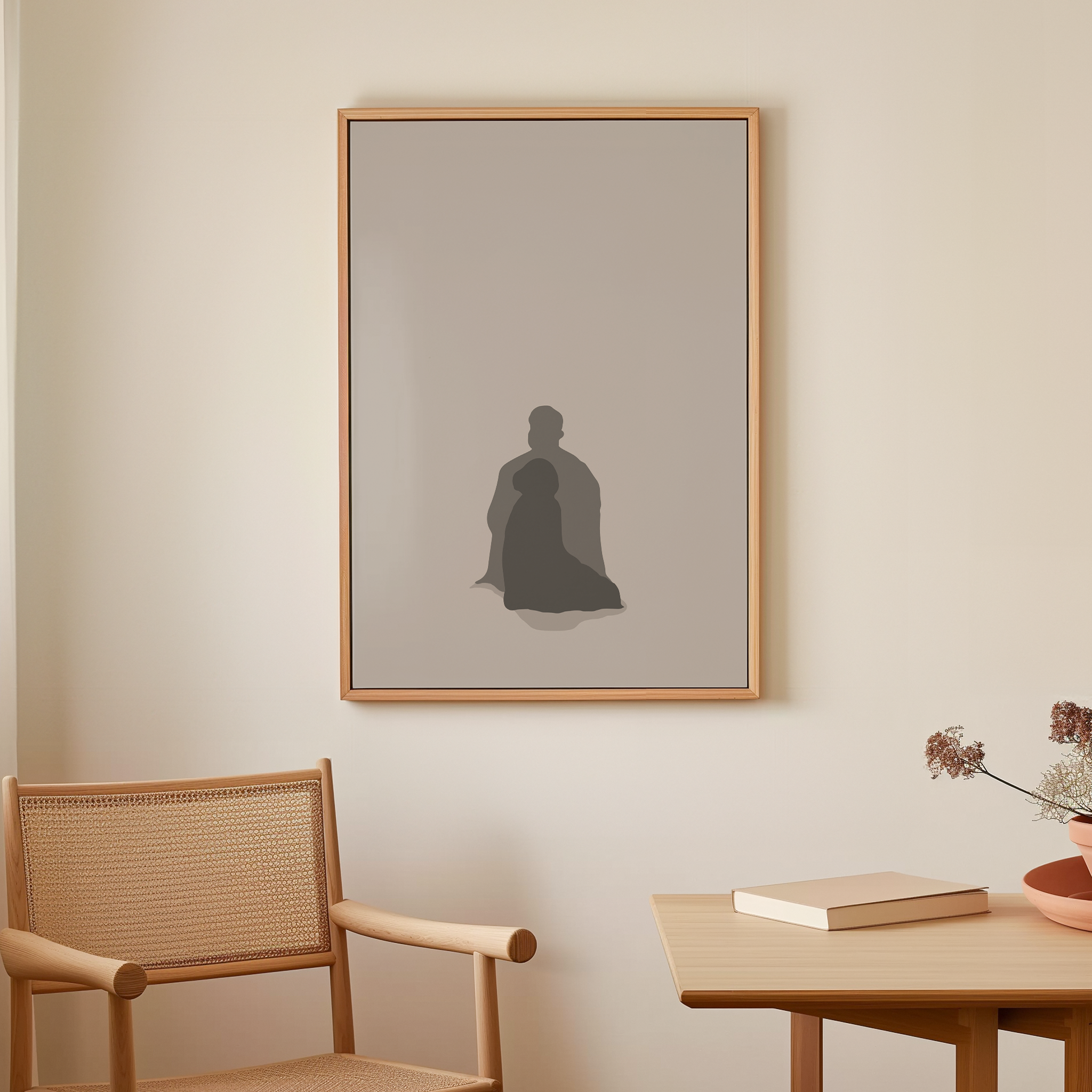 Praying Together Beige Canvas