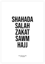Five Pillars Of Islam Poster