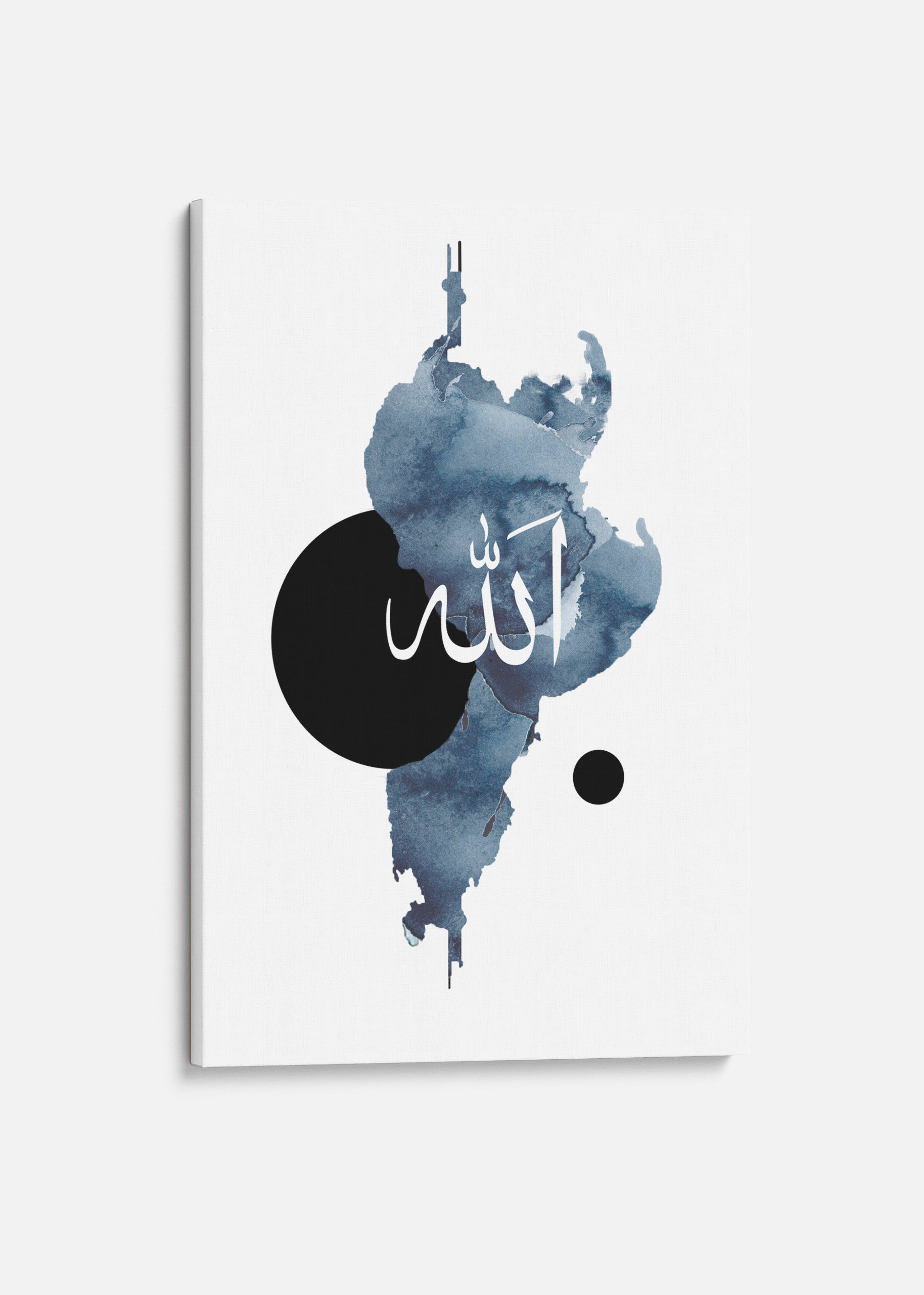 Watercolor Blue Allah Canvas