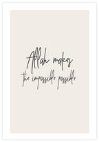 Allah Makes Possible Poster