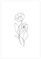 Line Art Flowers no1 Poster - KAMAN