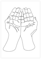Dua Hands White Poster – EXCLUSIVE - KAMAN