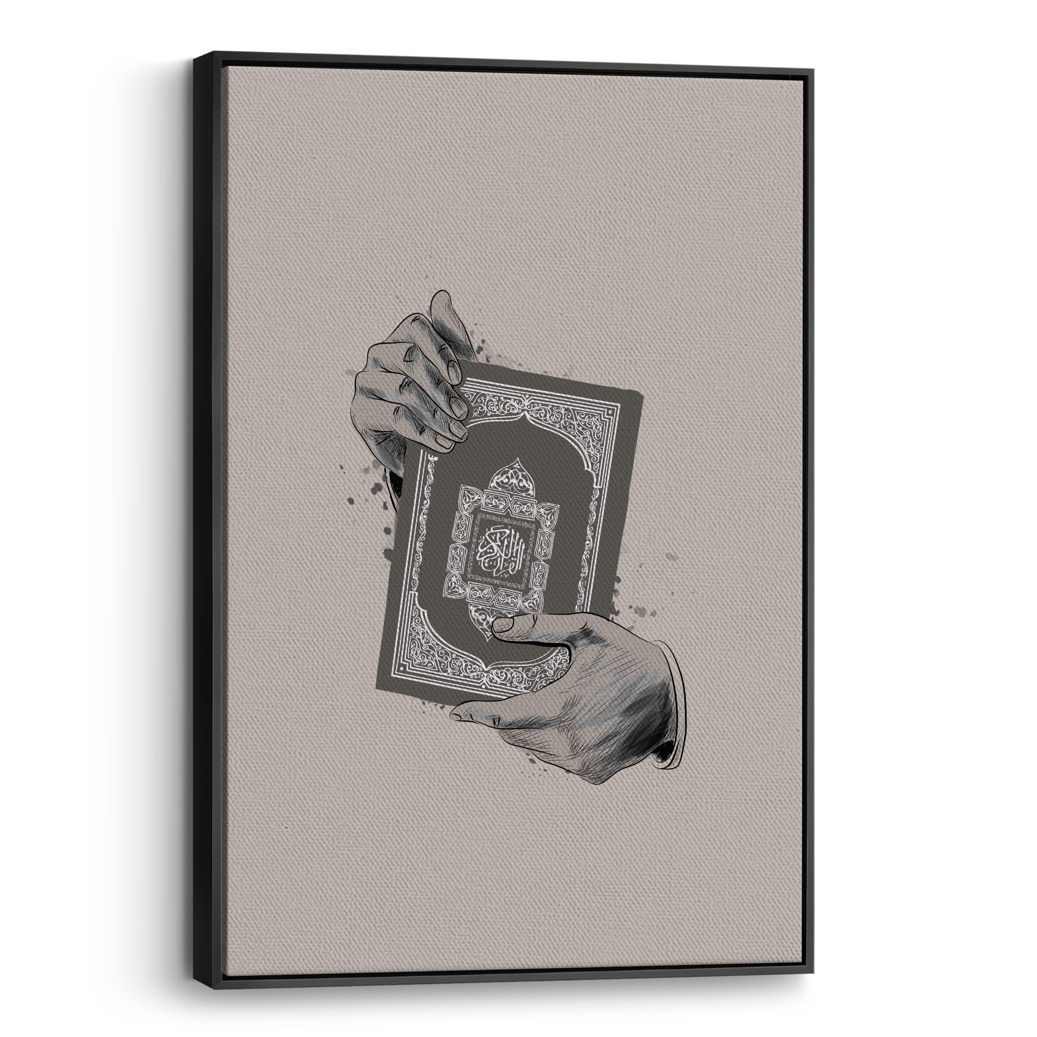 Holding Quran Beige Canvas