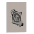 Holding Quran Beige Canvas