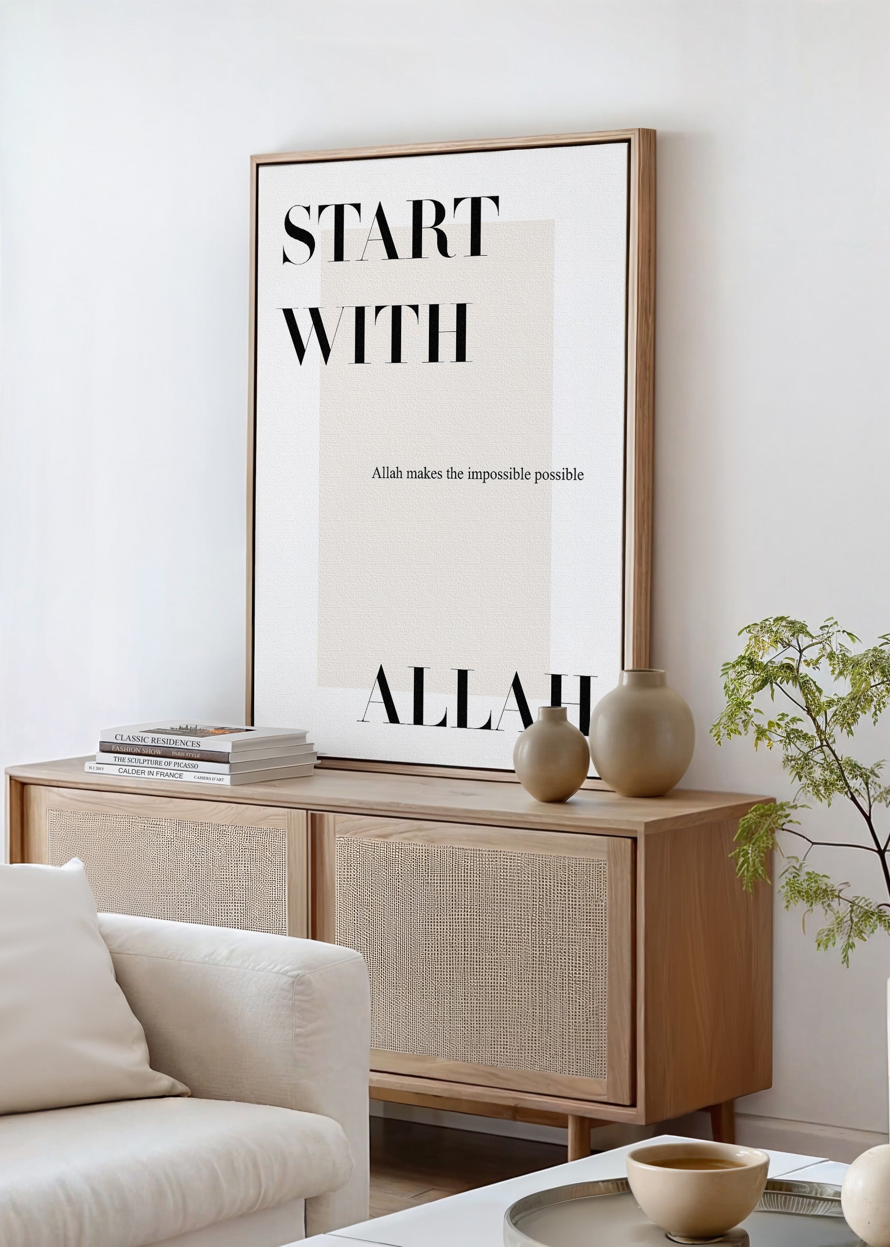 Start With Allah Canvas