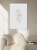Line Art Flowers no1 Poster