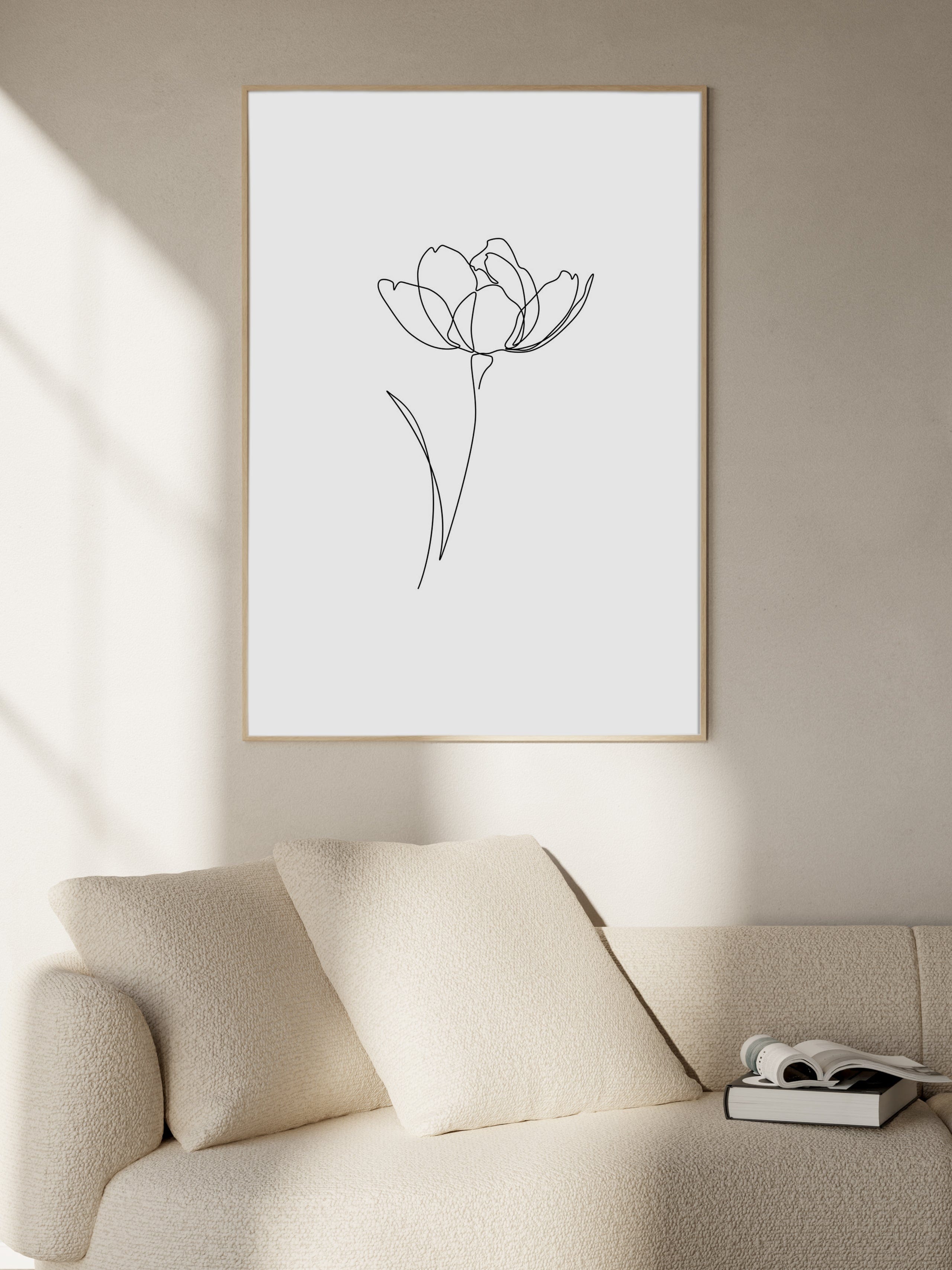 Line Art Flowers no2 Poster