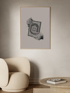 Holding Quran Beige Poster
