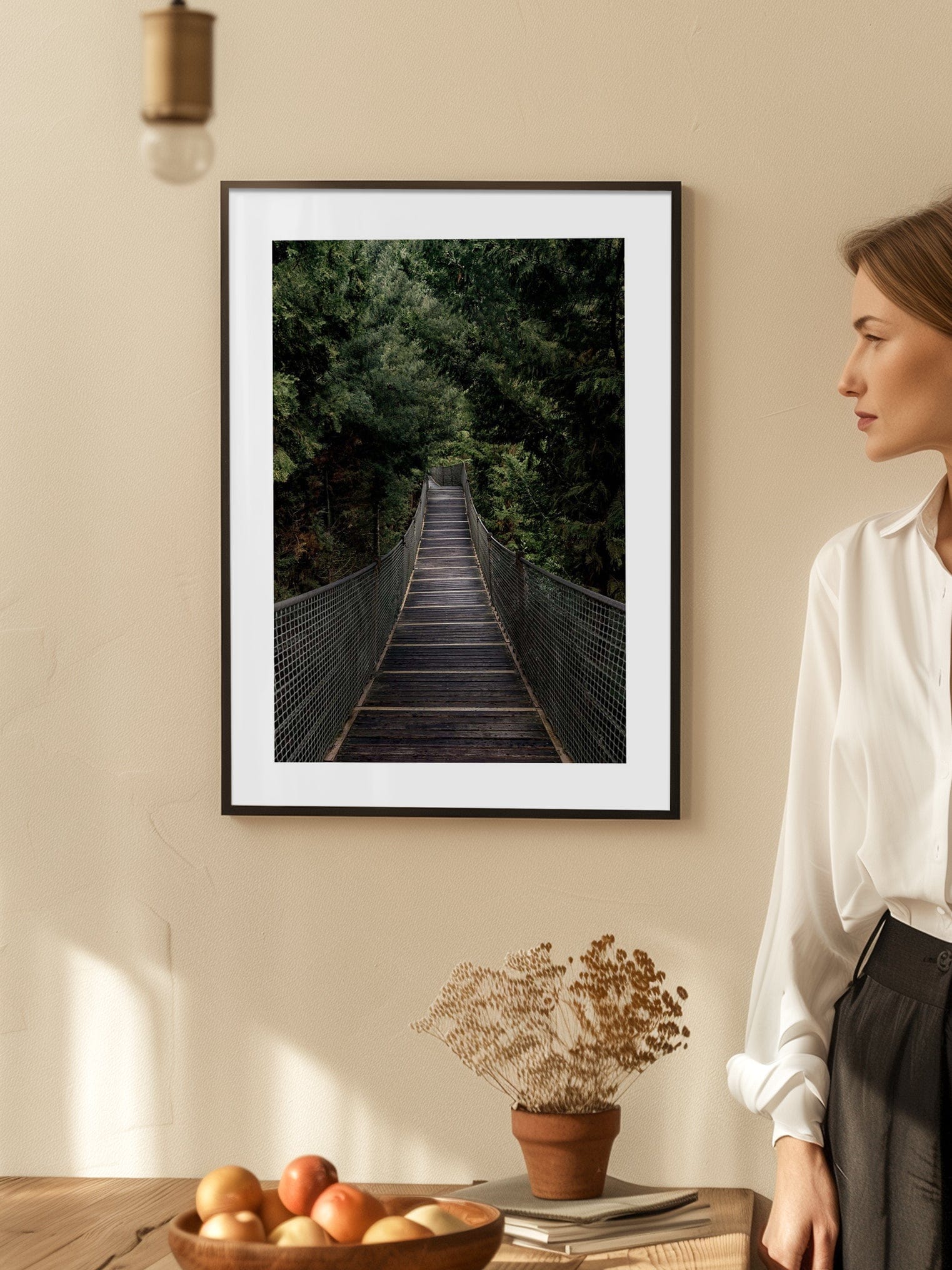 Hanging Forest Bridge Poster