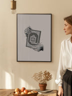 Holding Quran Beige Poster
