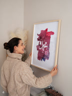 Watercolor Red Muhammad Poster