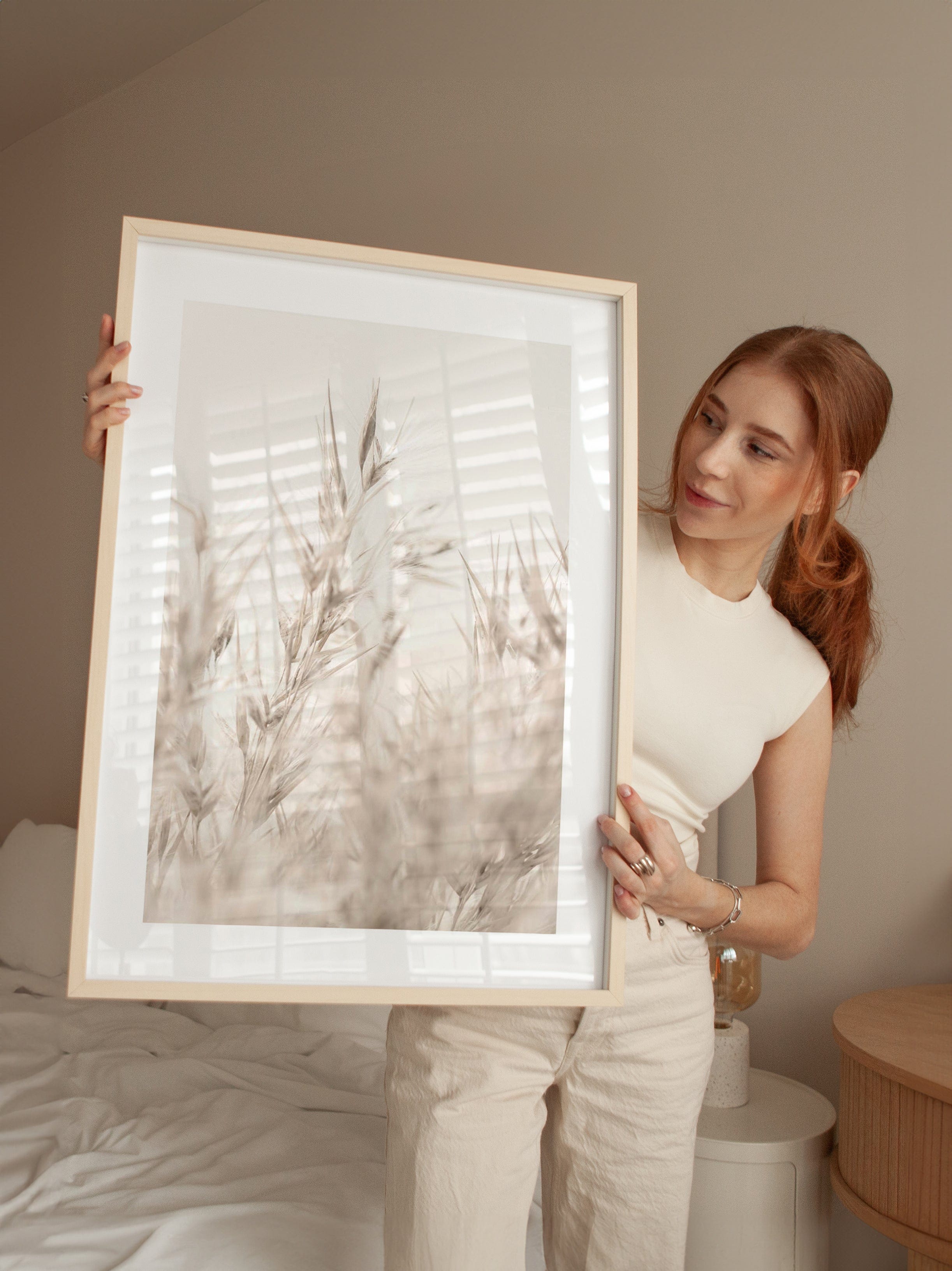 Beige Reed Poster