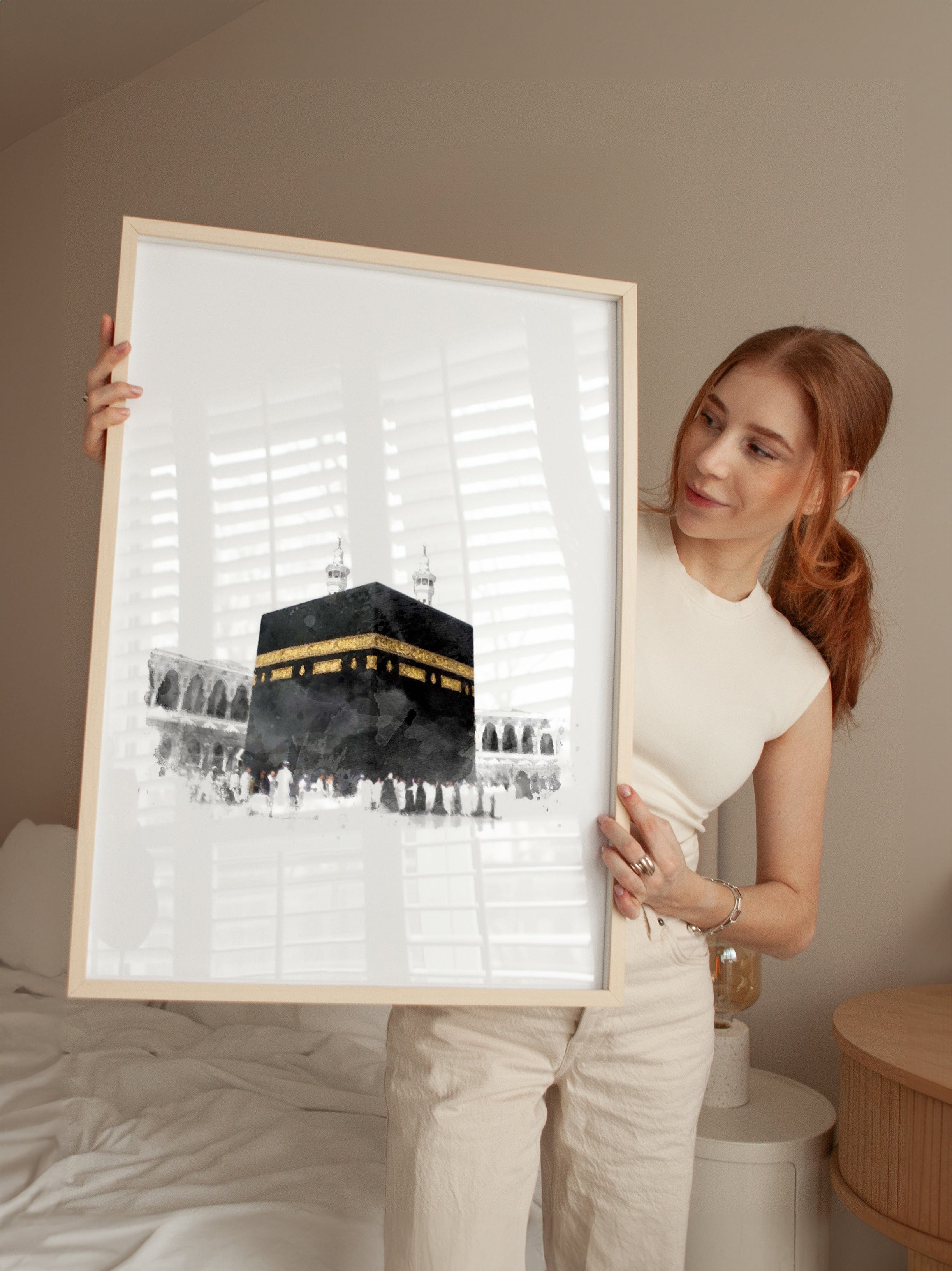 Kaaba Watercolor Poster