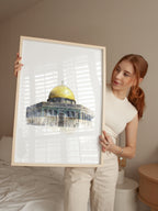 Al Aqsa Watercolor Poster