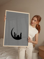 Crescent Moon Grey Poster