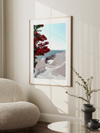 Santorini Flowers Poster
