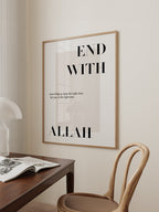 End With Allah Poster