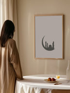 Crescent Moon Beige Poster