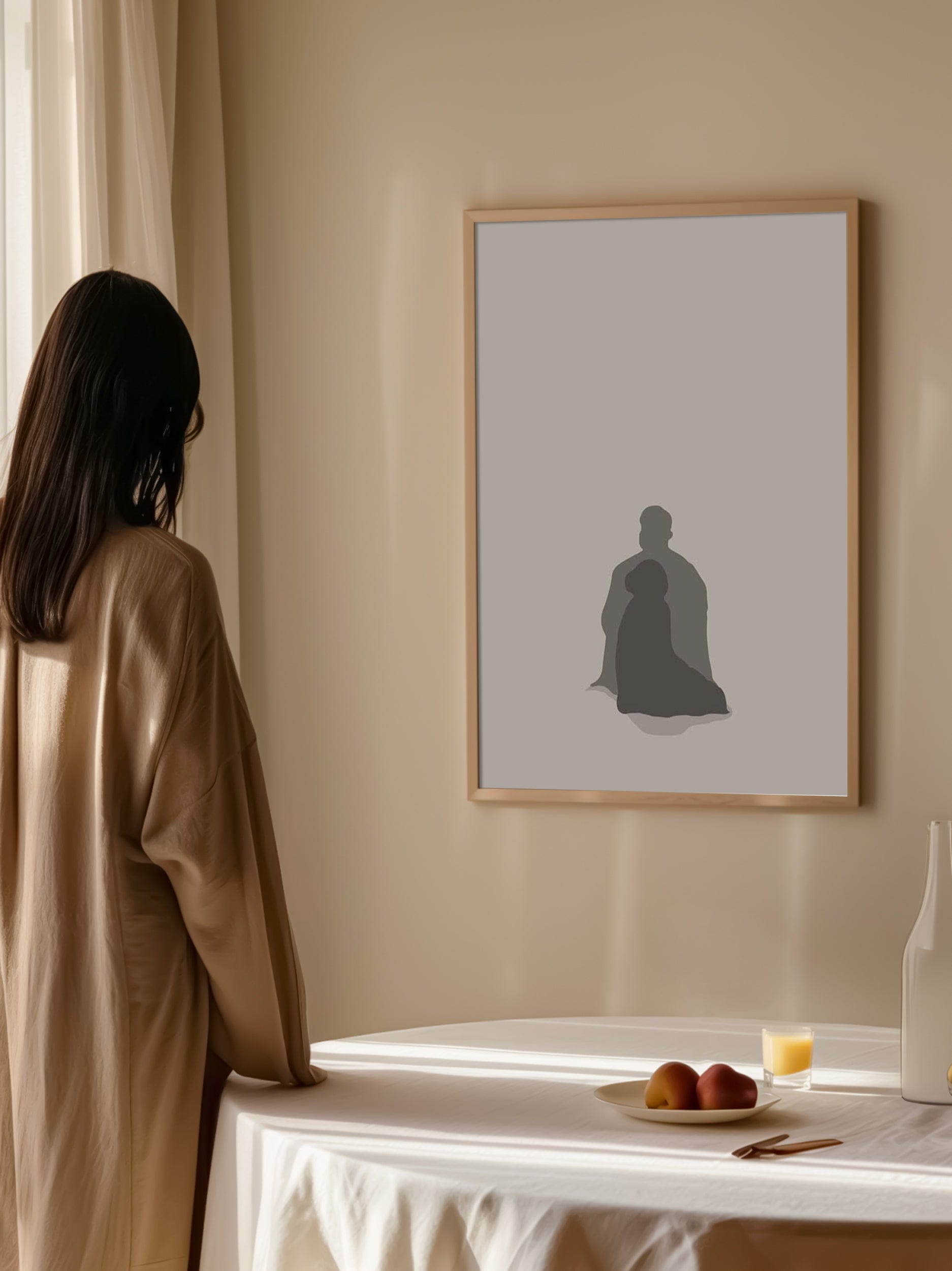 Praying Together Beige Poster